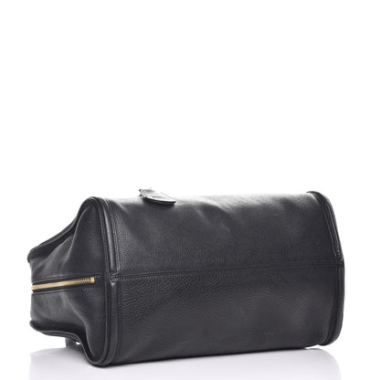 Alexander McQueen Pebbled Calfskin Large Skull Padlock Zip Around Tote Black 4 of 11
