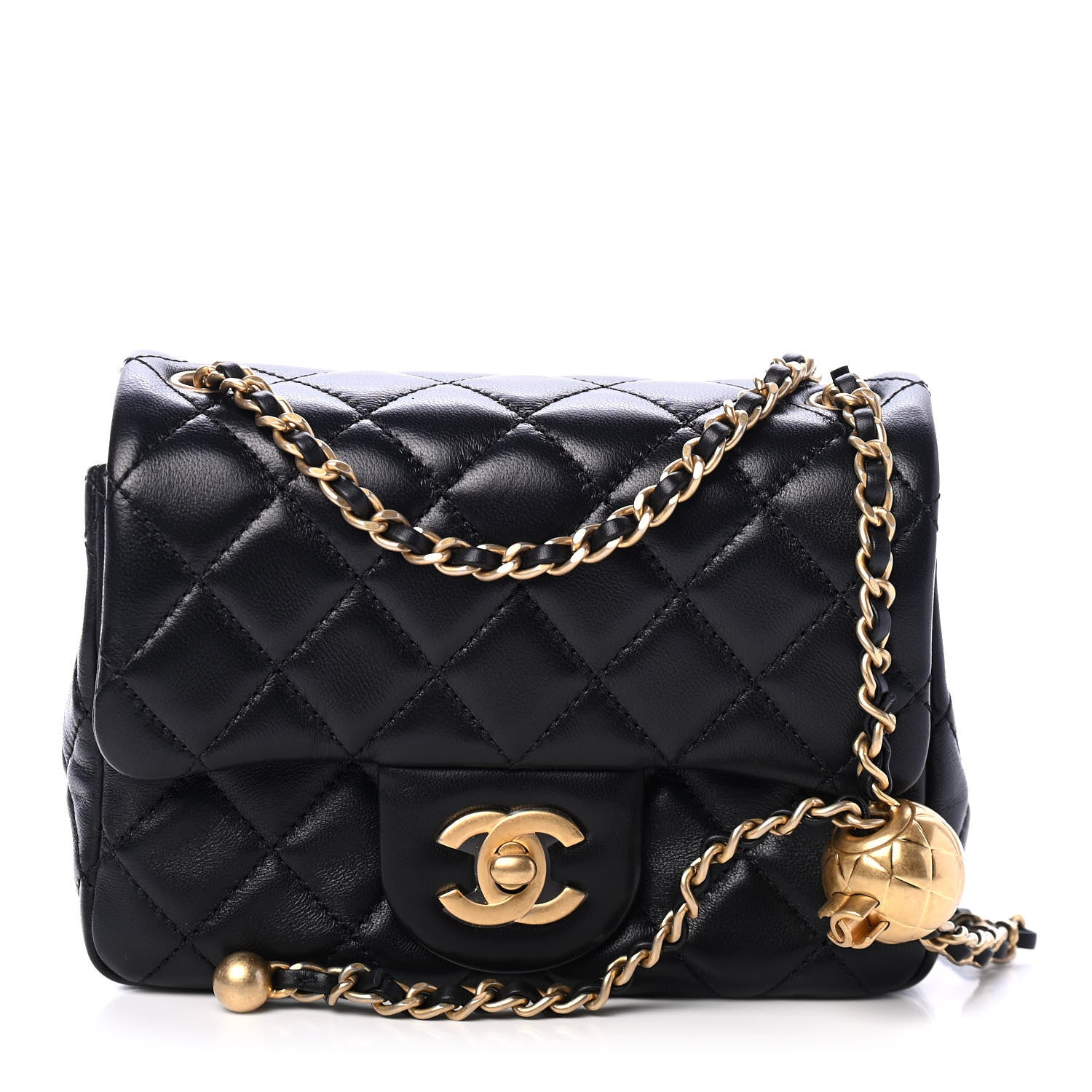 Chanel Lambskin Quilted Mini Pearl Crush Flap Black 1 of 4