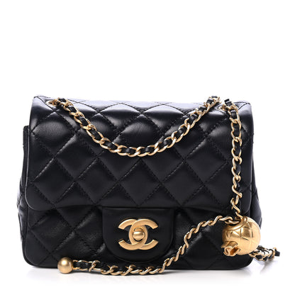 Chanel Lambskin Quilted Mini Pearl Crush Flap Black 1 of 4