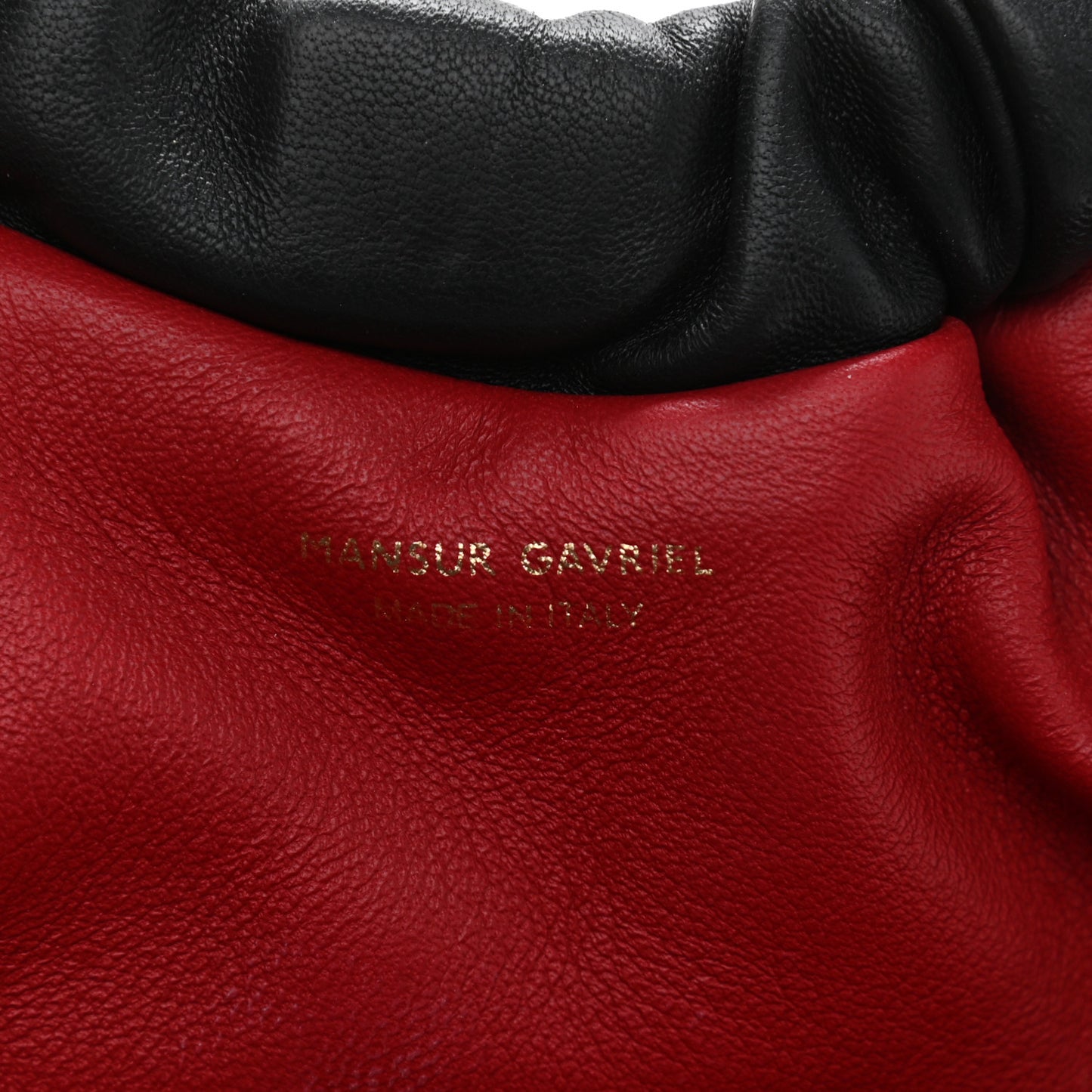 Lambskin Mini Cloud Clutch Black Flamma