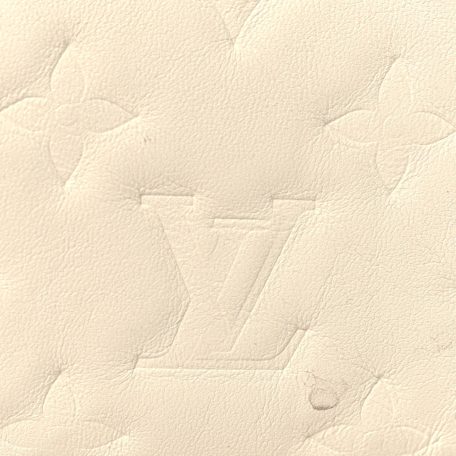 Louis Vuitton Lambskin Embossed Monogram Coussin PM Beige Cream