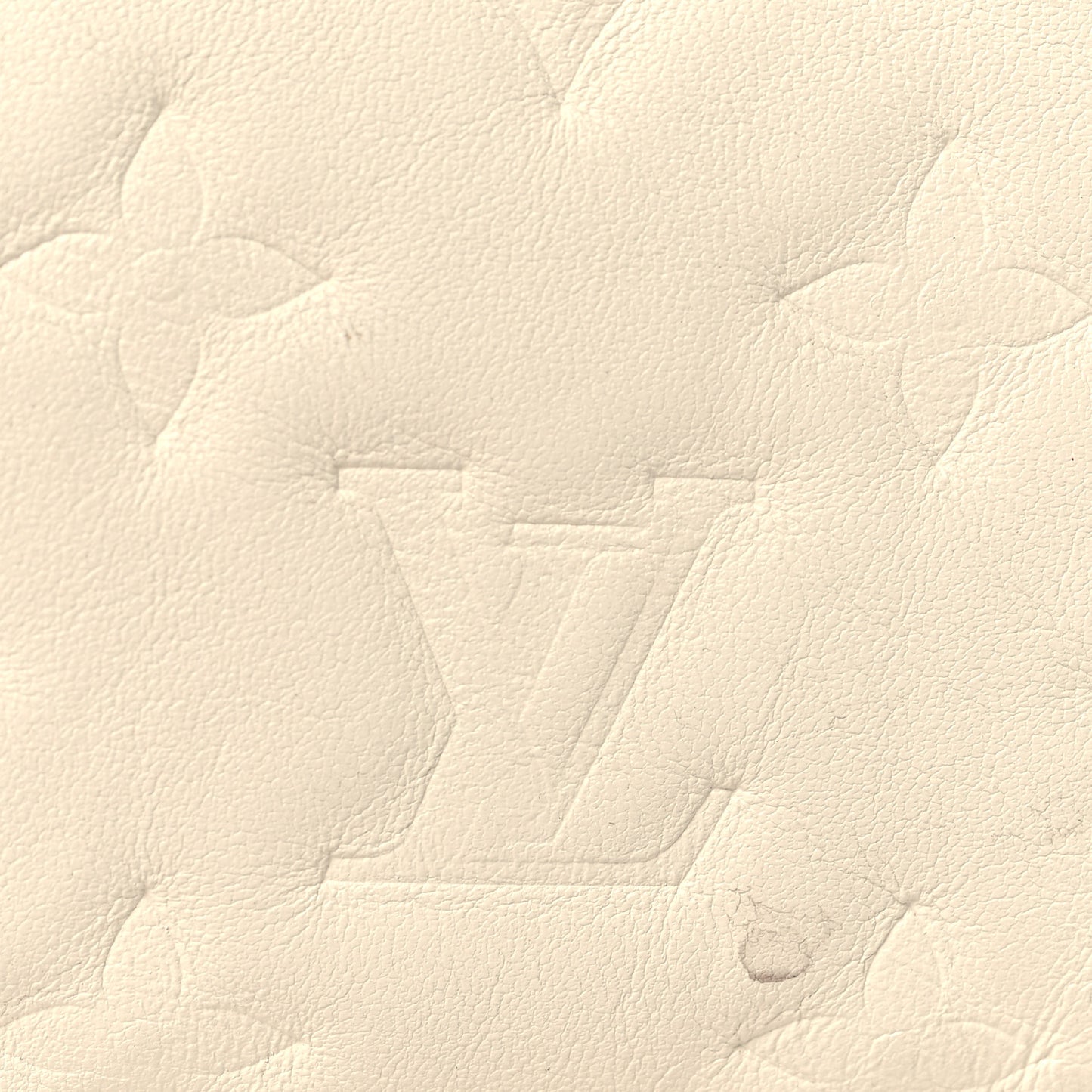 Lambskin Embossed Monogram Coussin PM Beige Cream
