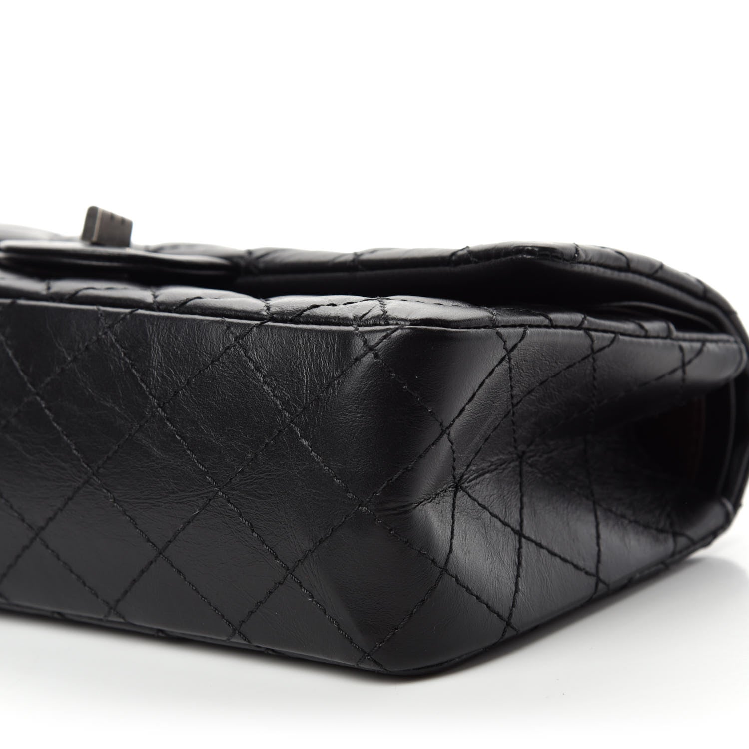 Chanel Aged Calfskin Quilted 2.55 Reissue 225 Flap Black 8 of 12