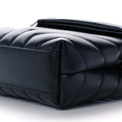 Saint Laurent Calfskin Y Quilted Monogram Toy Loulou Crossbody Bag Black 12 of 14