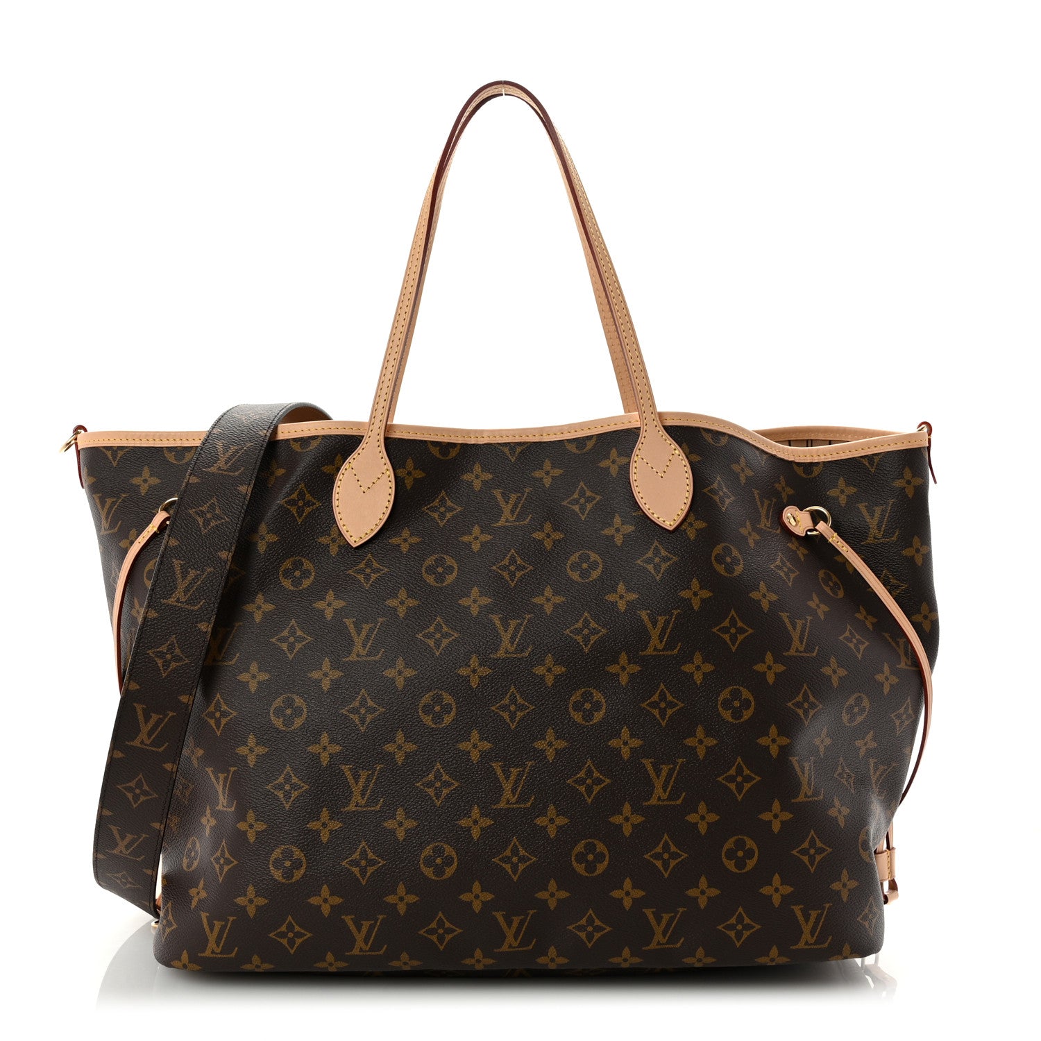 Louis Vuitton Monogram Stamped Inside Out Neverfull Bandouliere GM Beige 1 of 9