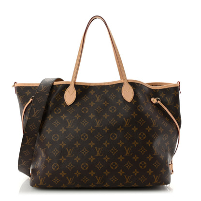 Louis Vuitton Monogram Stamped Inside Out Neverfull Bandouliere GM Beige 1 of 9
