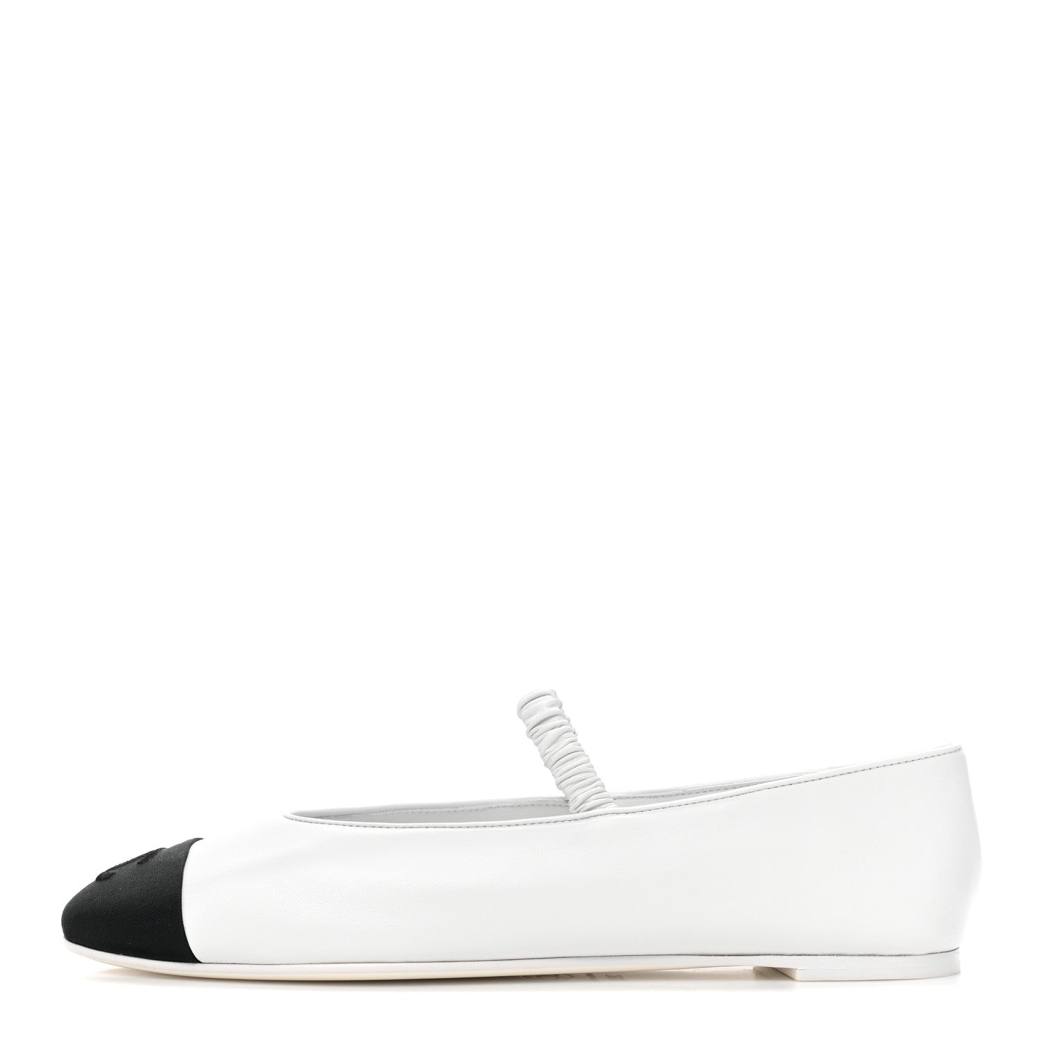 Chanel Lambskin Grosgrain Cap Toe CC Ballerina Flats With Leg Warmers 39.5 White 1 of 10