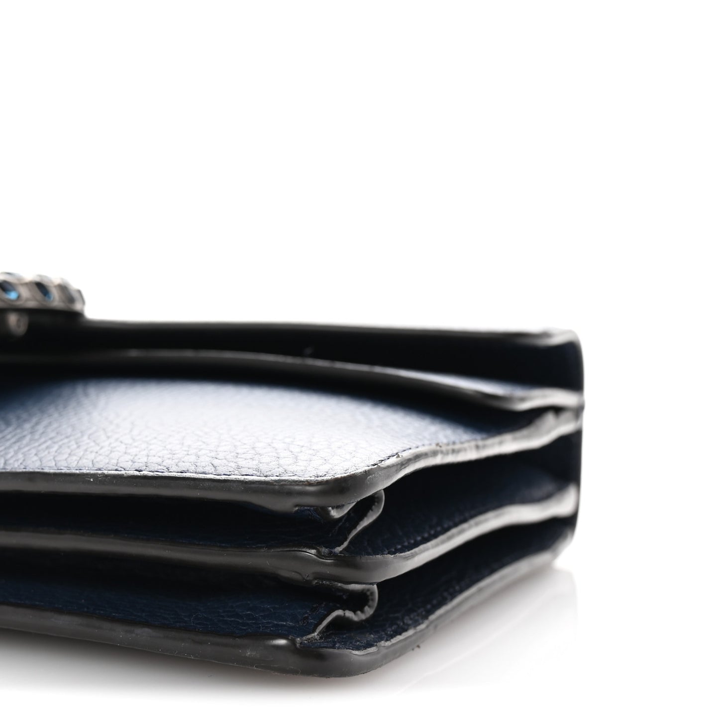 Pebbled Calfskin Small Dionysus Shoulder Bag Blue Agata
