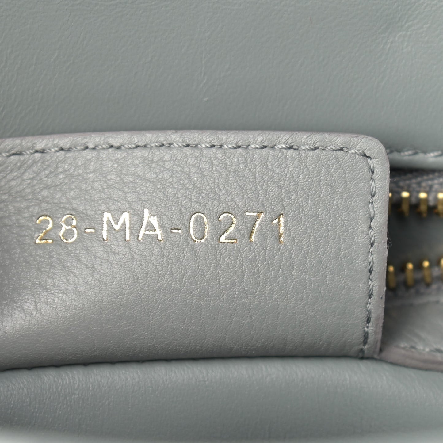 Calfskin Cannage Small Caro Bag Grey