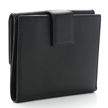 Gucci Dollar Calfskin Double G French Flap Wallet Black 3 of 10