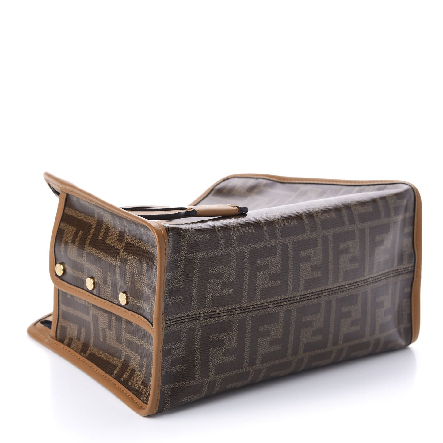 Glazed Fabric Vitello Century FF 1974 Stamp Patch Mini Peekaboo Defender Cover Mogano Panna Caramello