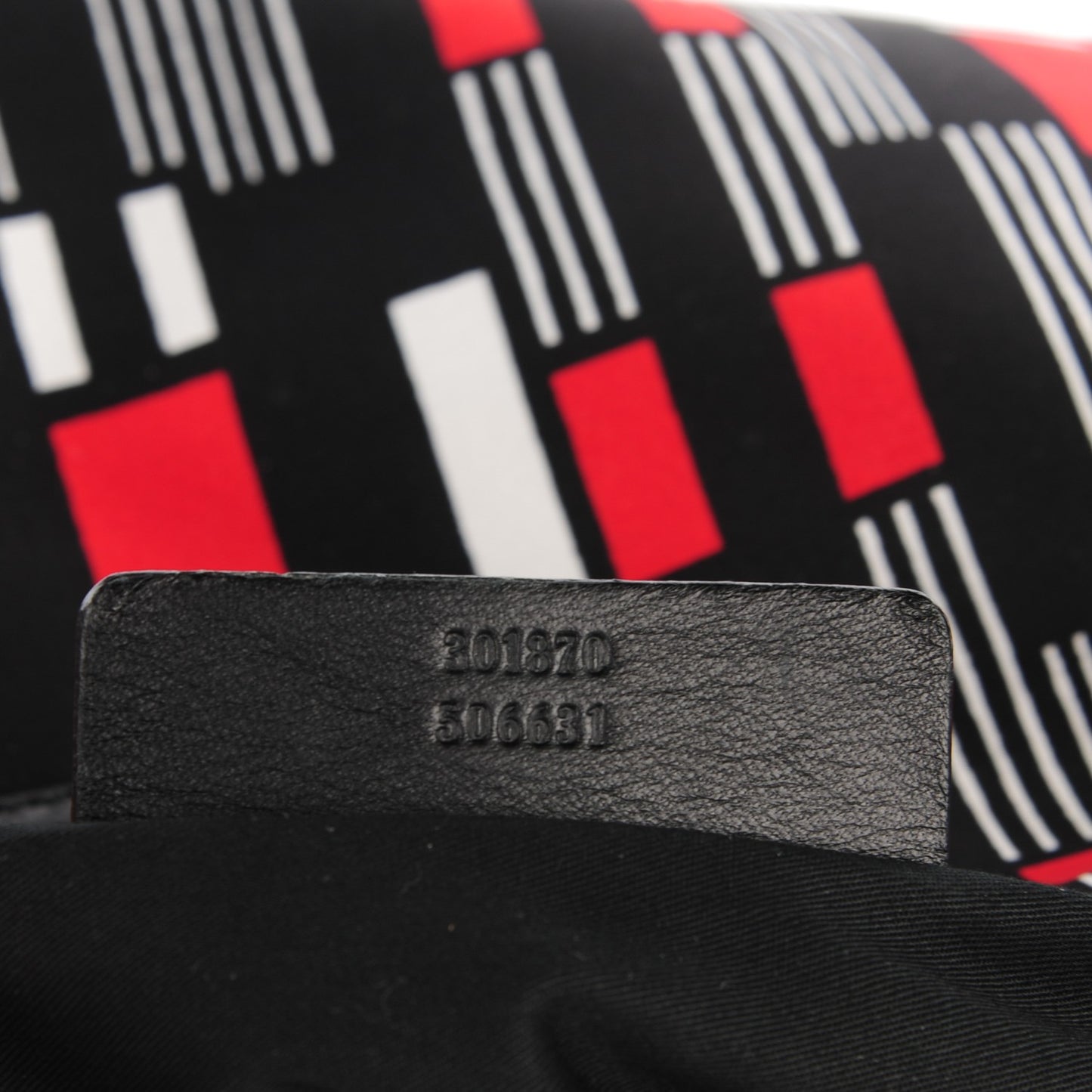 Silk Geometric Print De Manta Clutch Black