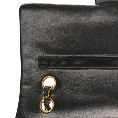 Chanel Lambskin Quilted Medium Double Flap Black 10 of 11