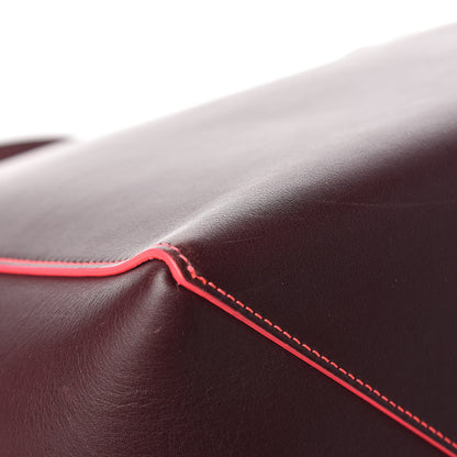 Celine Smooth Calfskin Small Tassel Cabas Phantom Burgundy Pink 12 of 14