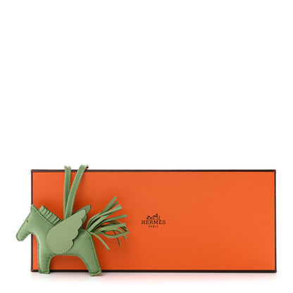 Hermes Milo Lambskin Grigri Rodeo Pegase Horse Bag Charm PM Vert Criquet 6 of 6