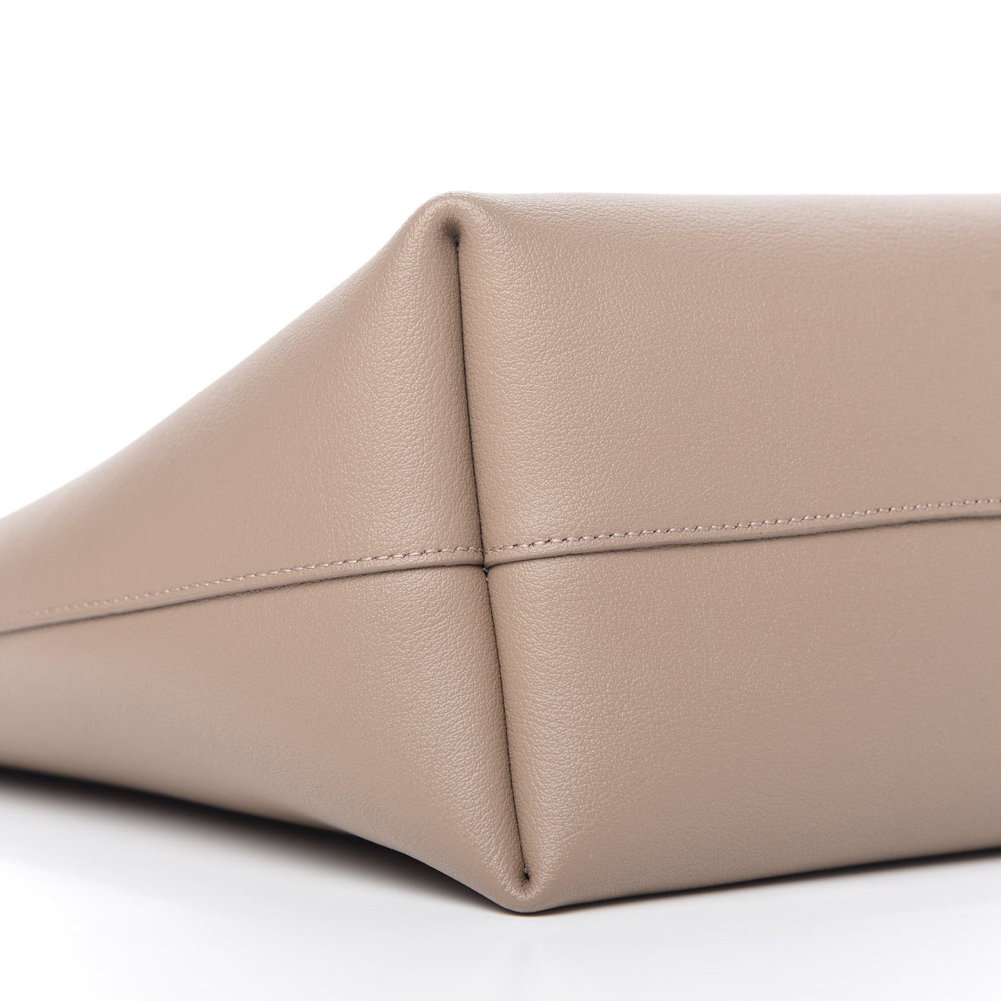 Calfskin Large Shopping Tote Dark Beige