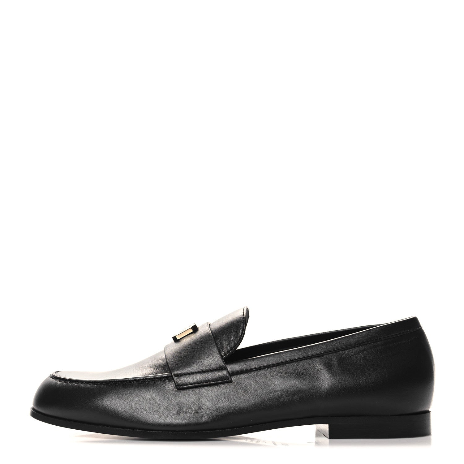 Chanel Lambskin Enamel CC Moccasin Loafers 40.5 Black 1 of 10