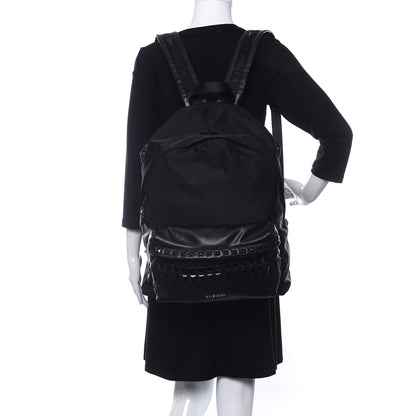 Givenchy Nylon Calfskin Studded Backpack Black 2 of 10