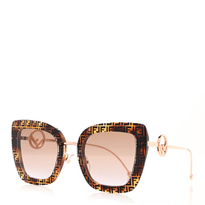 Fendi Acetate Metal F is Fendi FF Square Cat Eye Sunglasses FF 0408/S Havana 1 of 7