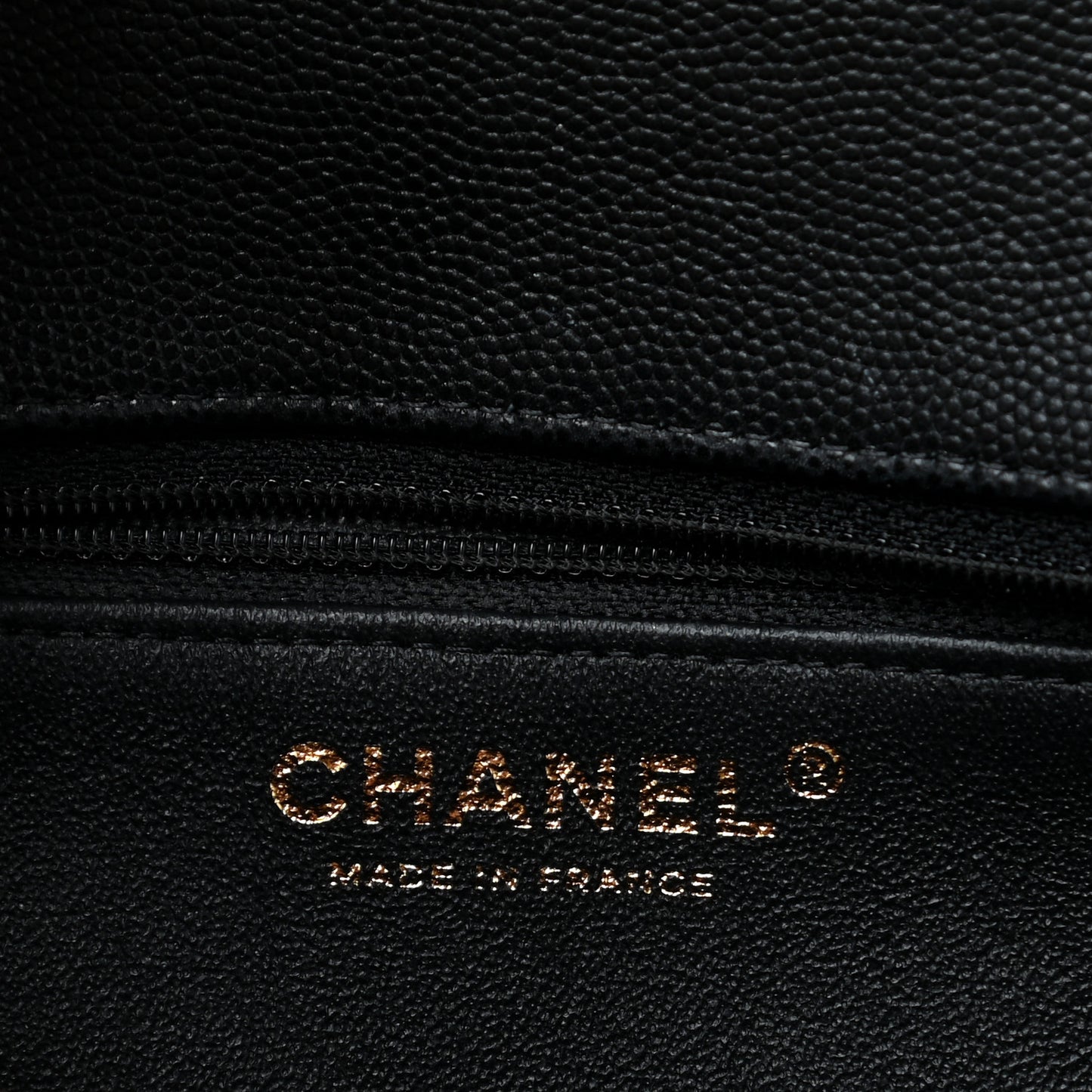 Caviar Quilted Flap Clutch Black