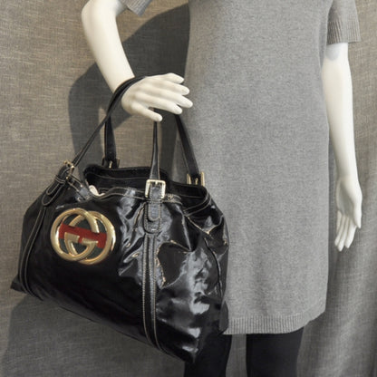 Gucci Dialux Medium Britt Shoulder Bag Black 3 of 9