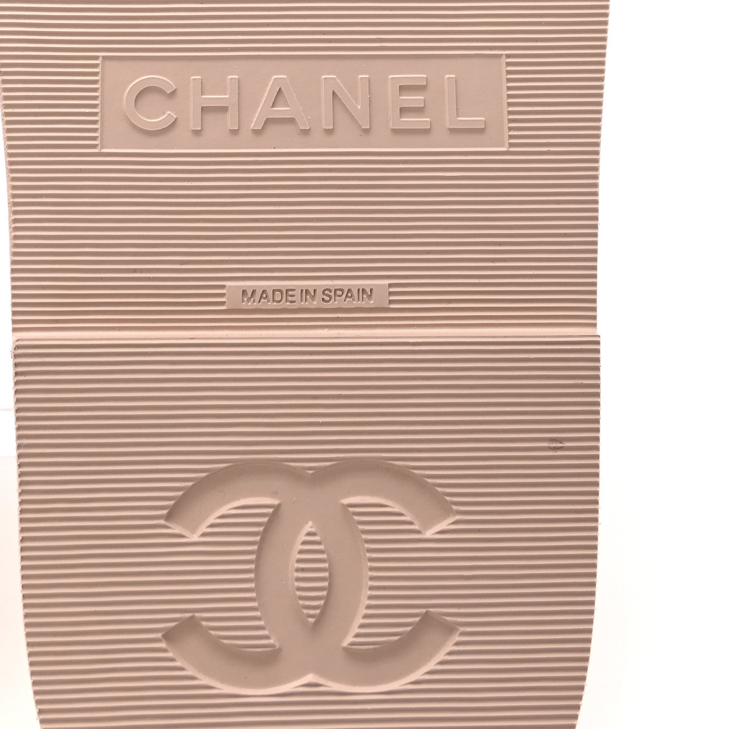 Chanel Fabric Pearl Cork CC Slip On Sandals 38 Pink 7 of 10