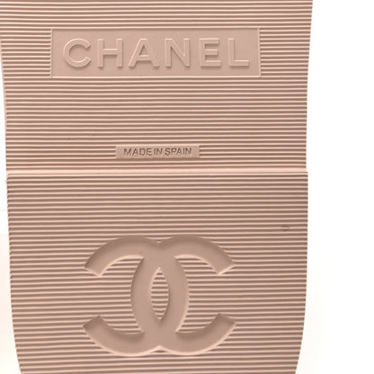 Chanel Fabric Pearl Cork CC Slip On Sandals 38 Pink 7 of 10