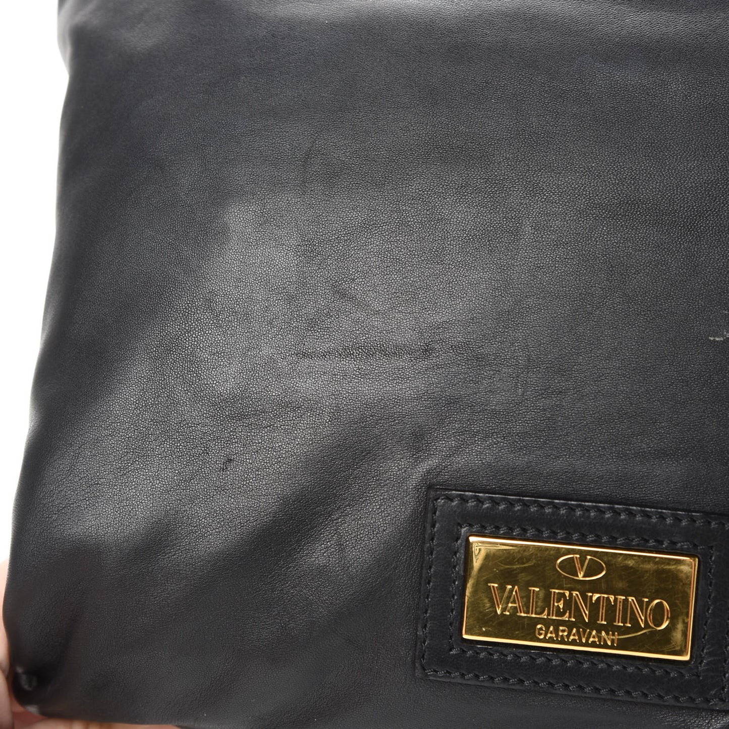 Nappa Pleated Tote Black