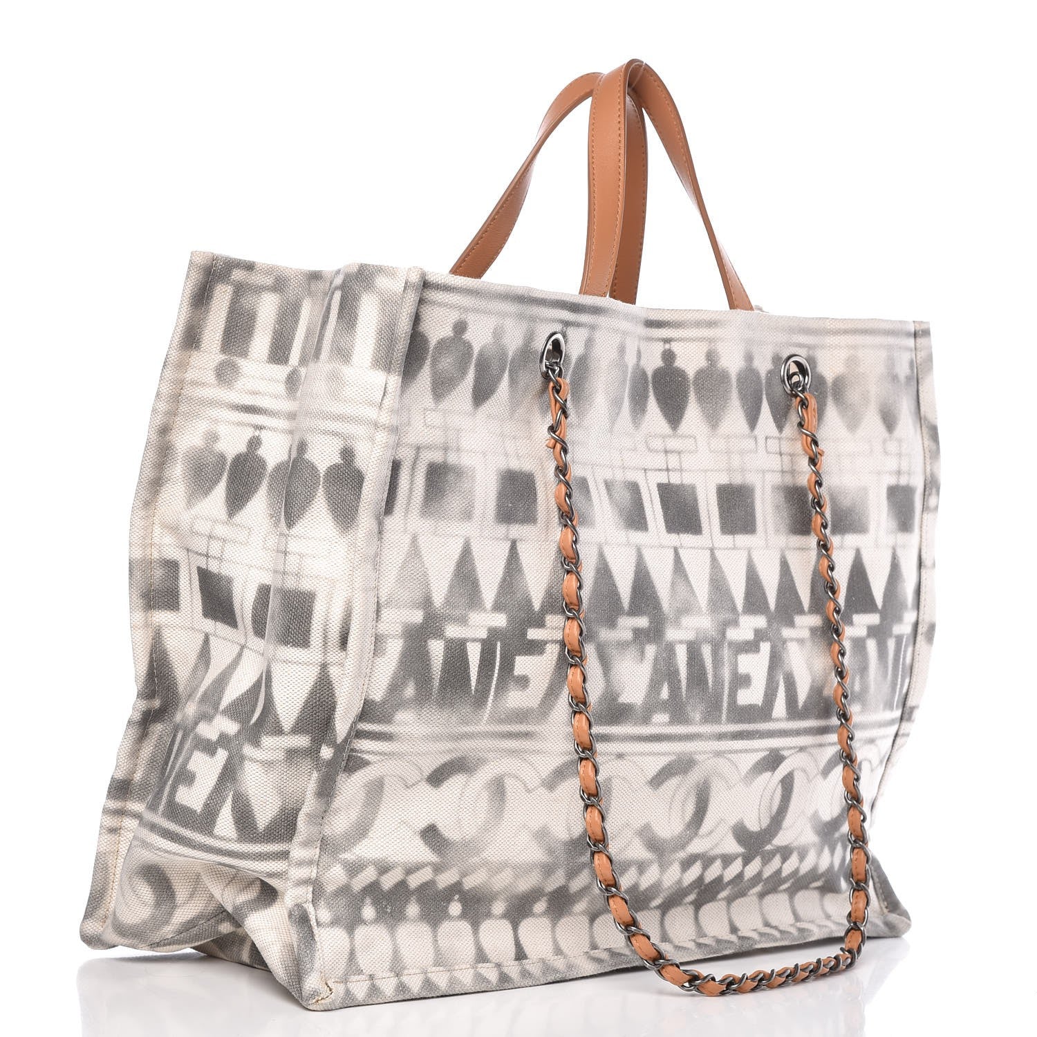 Chanel Canvas Large Iliad Shopping Tote Beige 4 of 9