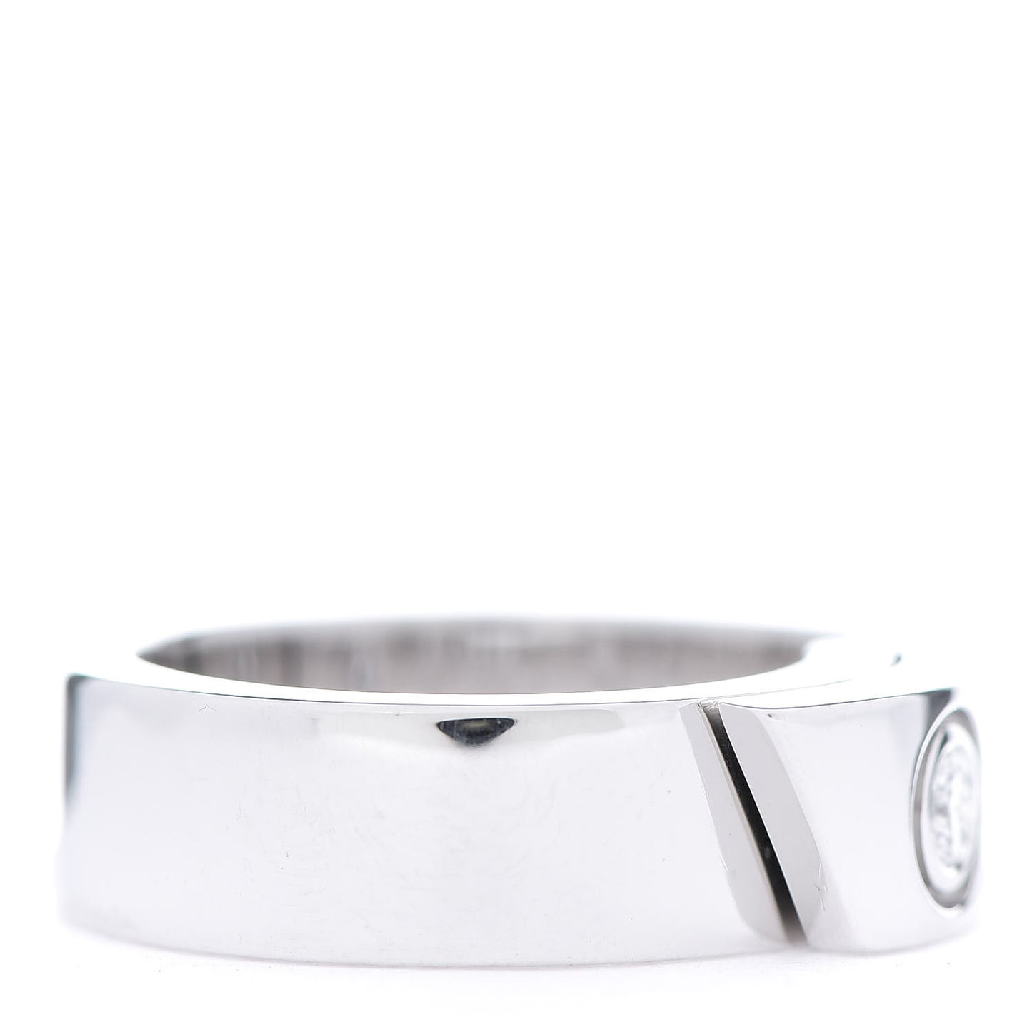 18K White Gold Diamond Anniversary Band Ring 49 4.75