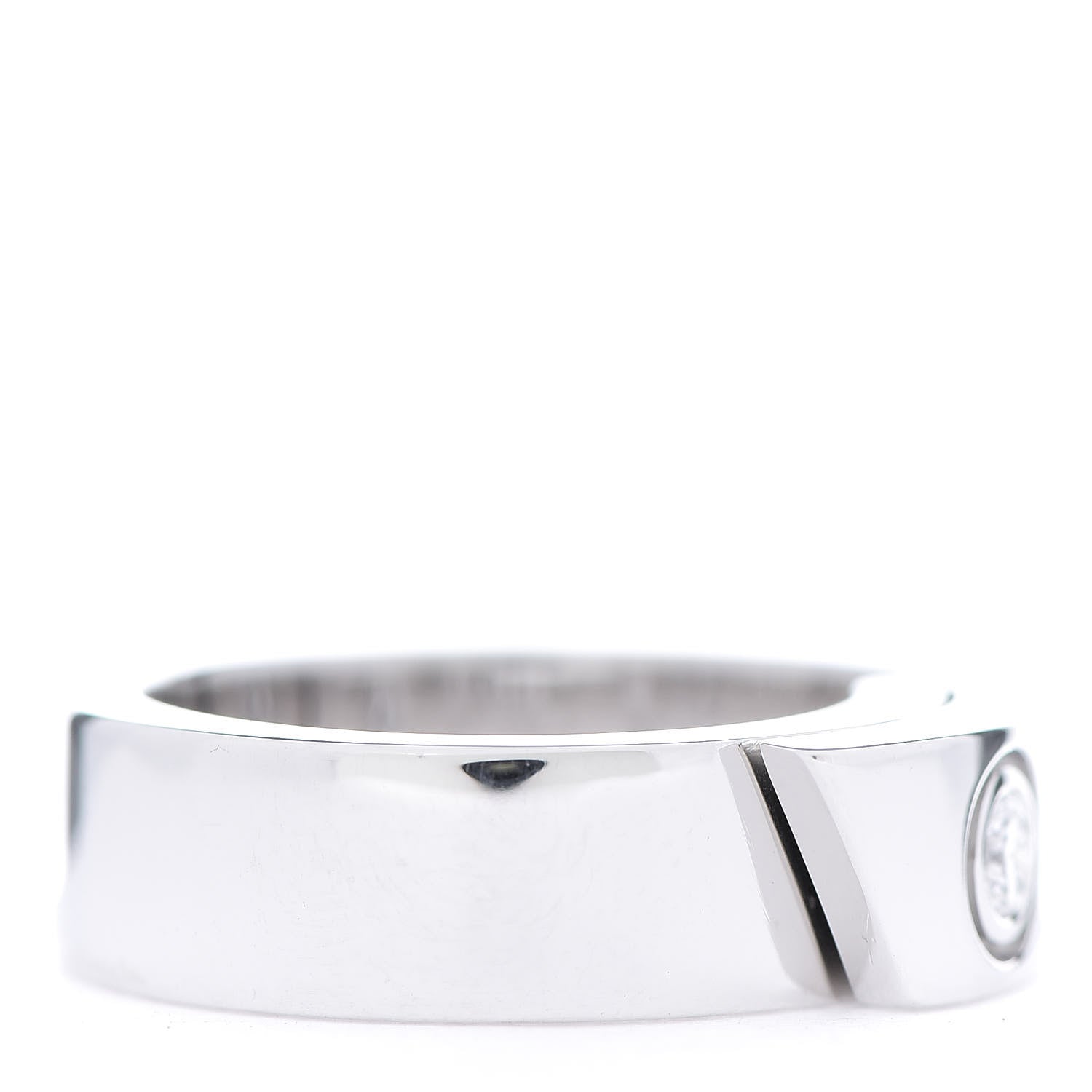 Cartier 18K White Gold Diamond Anniversary Band Ring 49 4.75 4 of 6