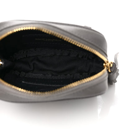 Saint Laurent Grain De Poudre Matelasse Monogram Baby Lou Camera Bag Fog 5 of 9