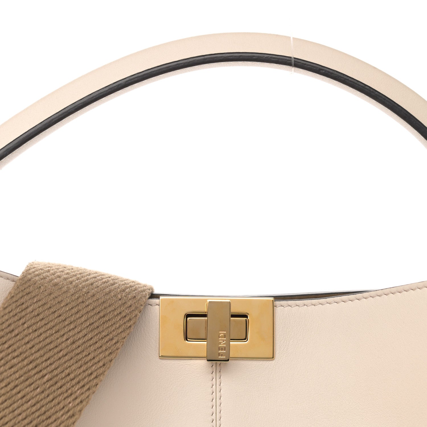 Fendi Vitello Seta Century Medium Peekaboo X-Lite Camelia Barolo 7 of 10
