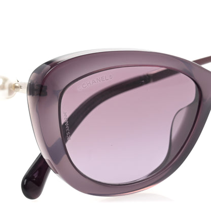Chanel Acetate Pearl Cat Eye Sunglasses 5340-H Purple 7 of 7