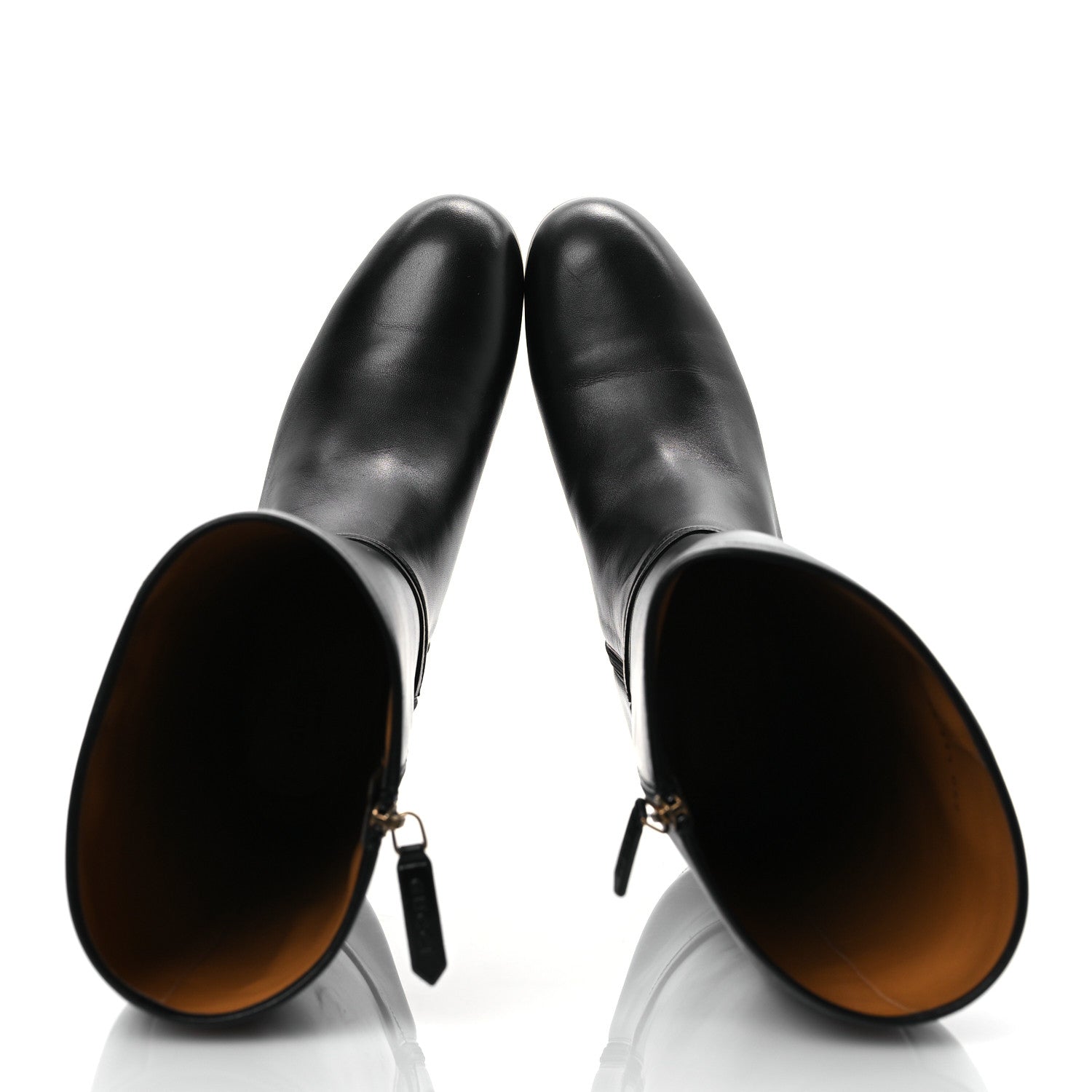 Gucci Calfskin Knee High Boots 39.5 Black 2 of 14