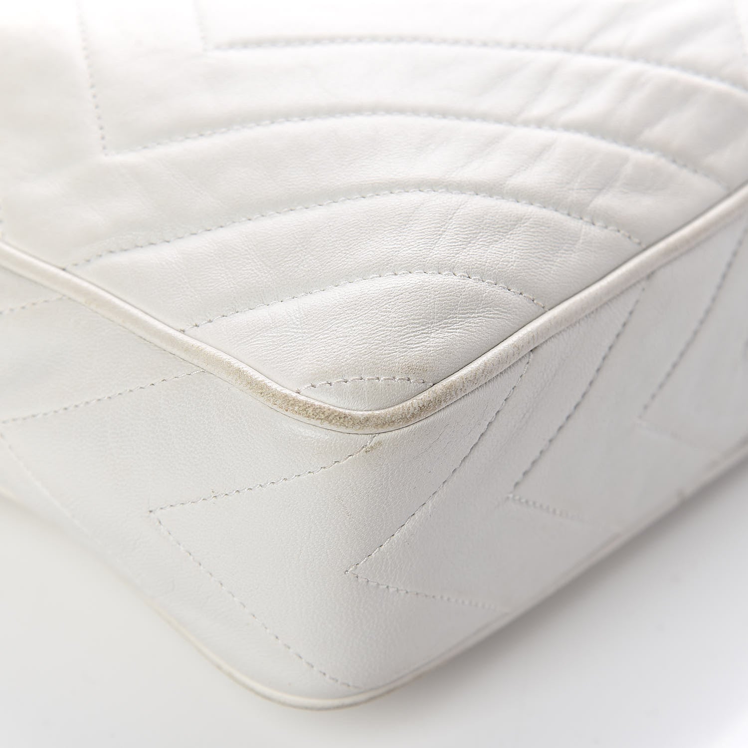 Chanel Lambskin Chevron Tassel Camera Case White 9 of 18