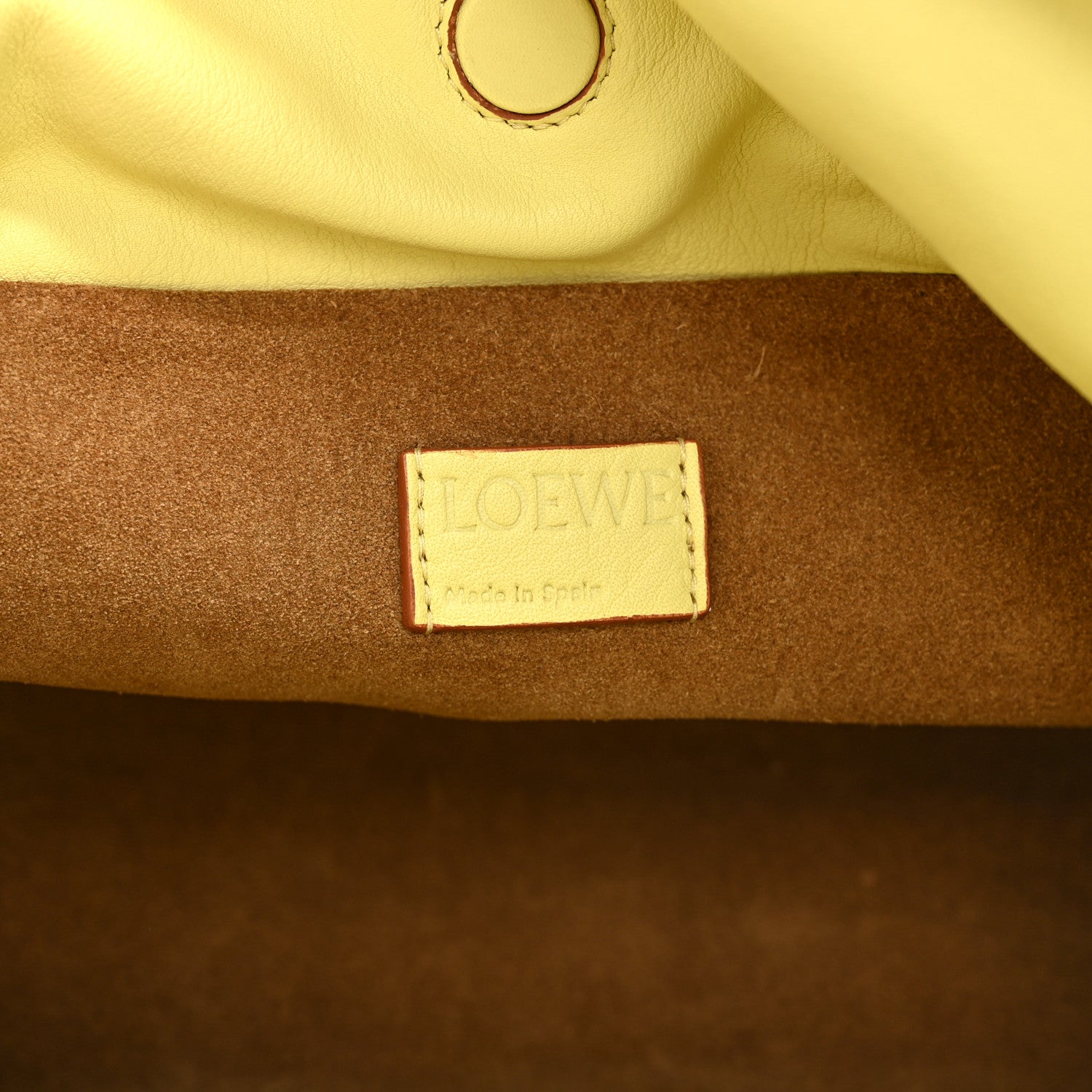 Loewe Calfskin Small Flamenco Knot Bag Yellow 6 of 11