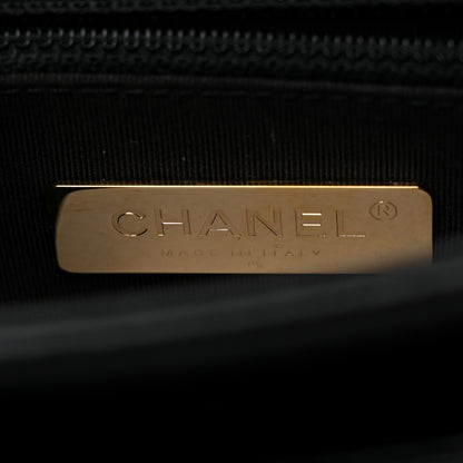 Chanel Calfskin Caviar Quilted Chain Handle Flap Black 6 of 10