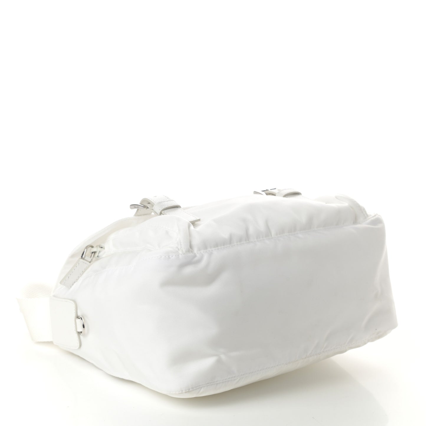 Re-Nylon Single Pocket Messenger Bag White