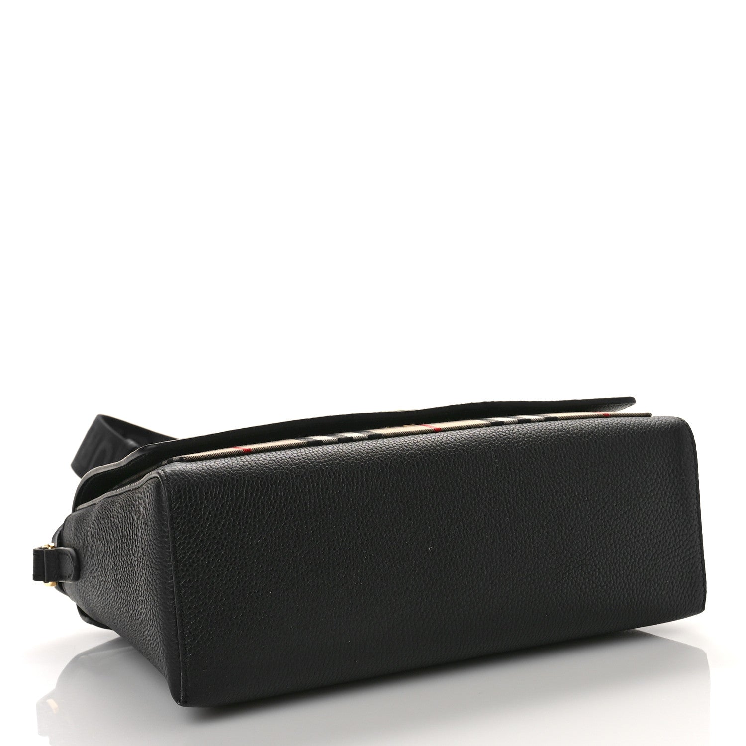 Burberry Grainy Calfskin Vintage Check Note Crossbody Bag Black 4 of 8