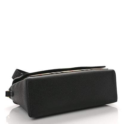 Burberry Grainy Calfskin Vintage Check Note Crossbody Bag Black 4 of 8