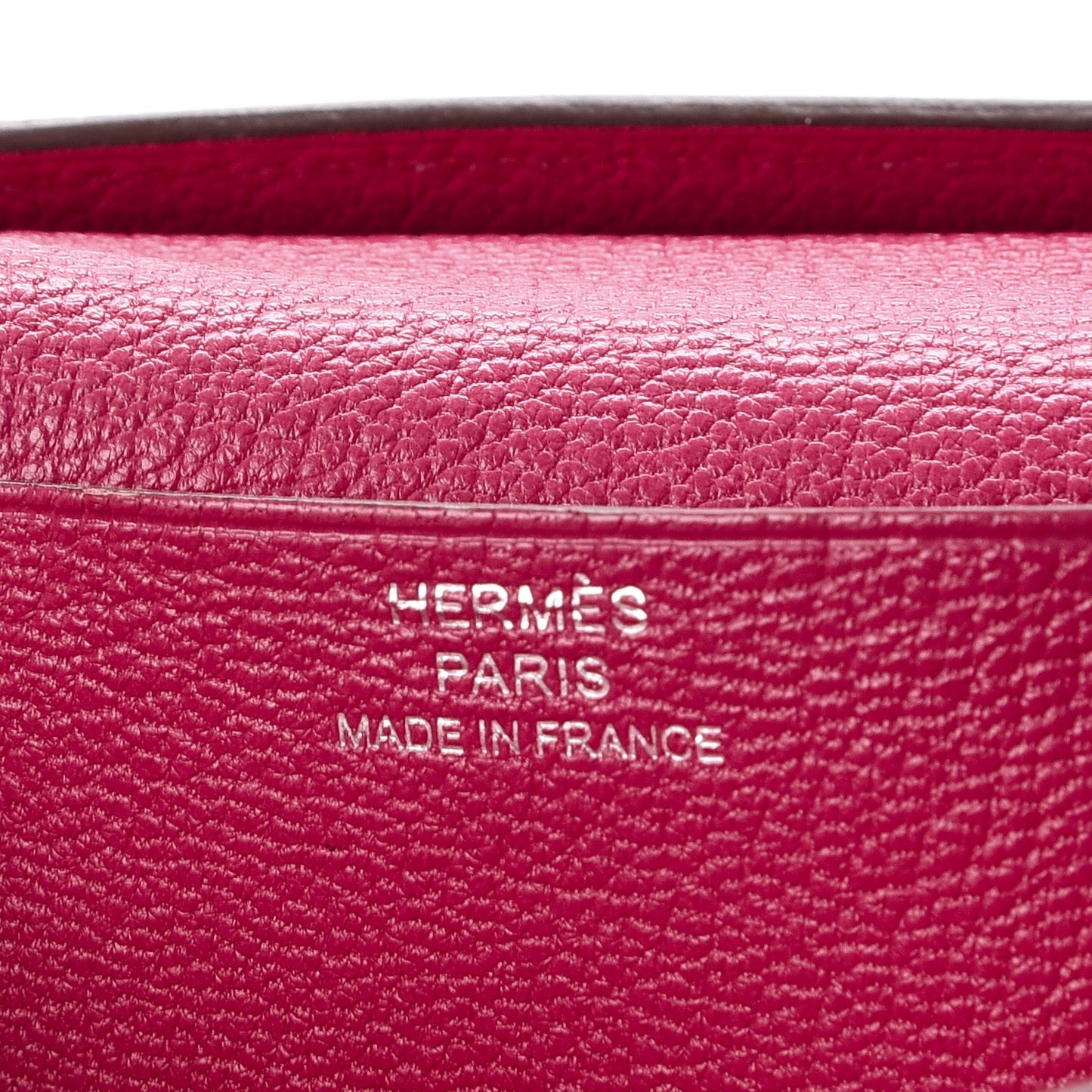 Chevre Mysore Bi-Color Bearn Gusset Wallet Etoupe Rose Shocking