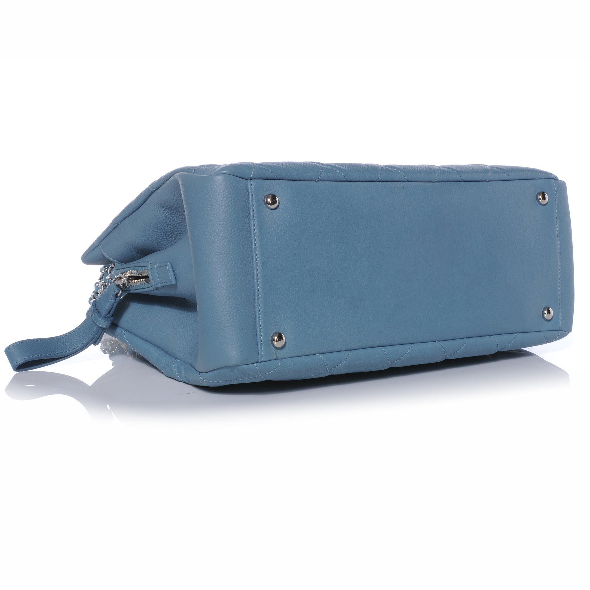Chanel Caviar Timeless CC Shopping Tote Blue 4 of 9