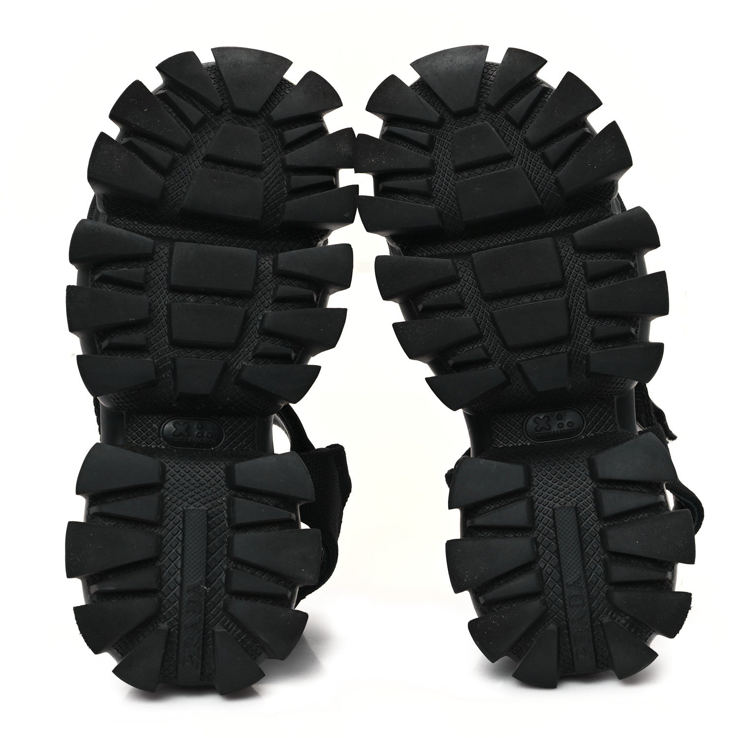 Prada Rubber Nylon Velcro Womens Cloudbust Thunder 50mm Sandals 37 Black 6 of 9