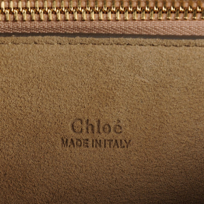 Chloe Grained Calfskin Smooth Lambskin Medium Faye Shoulder Bag Milky Coffee 5 of 6