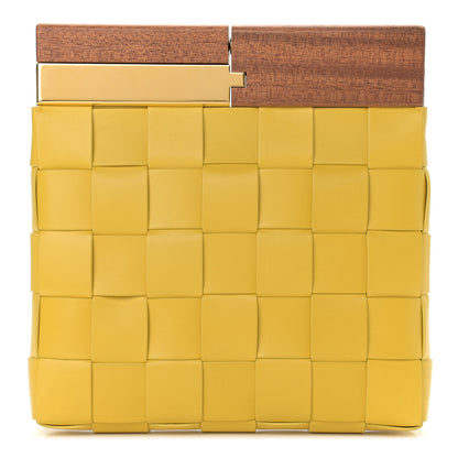 Bottega Veneta Nappa Intrecciato The Snap Clutch Acorn Gold 1 of 8