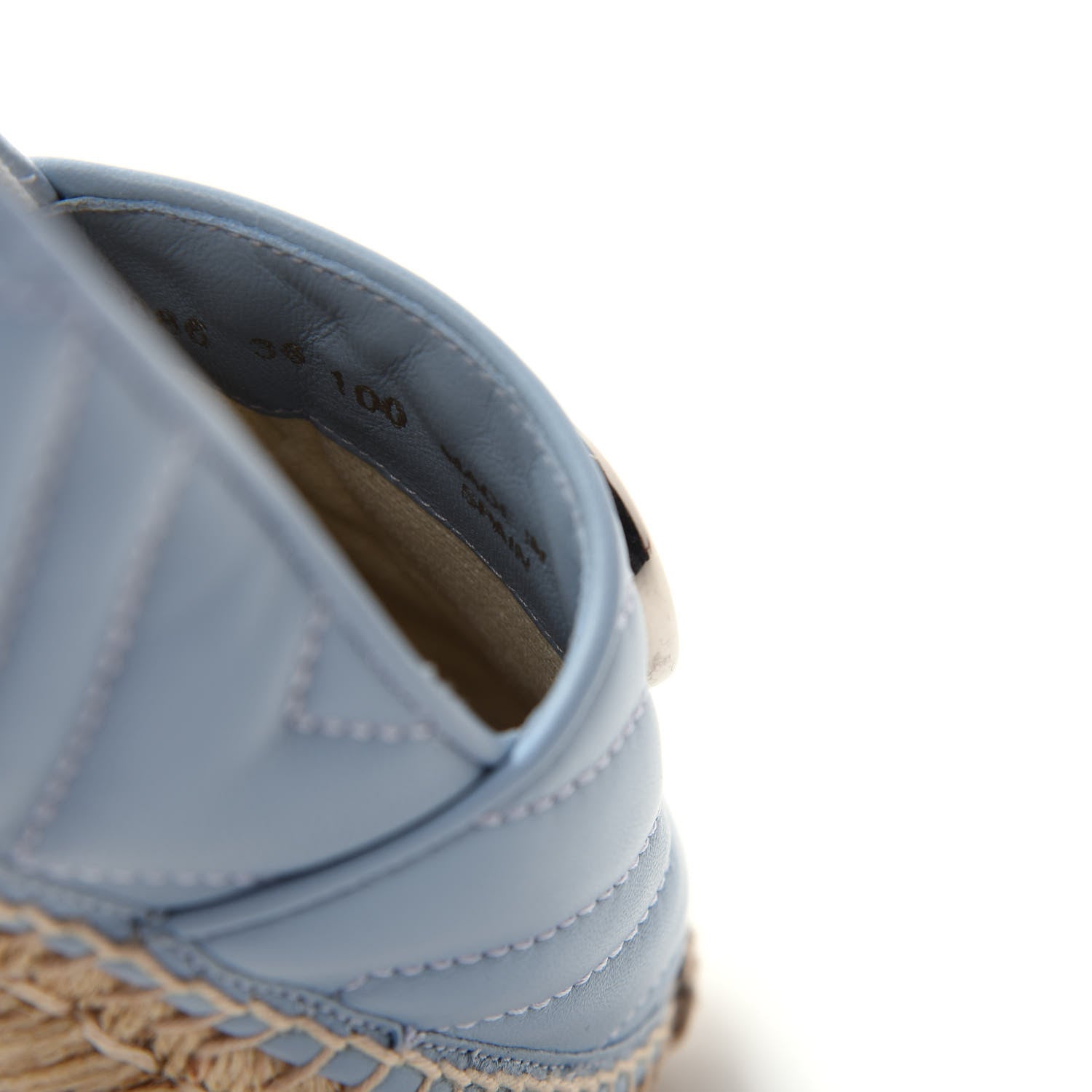 Gucci Nappa Matelasse GG Marmont Espadrilles 36 Porcelain Light Blue 10 of 11