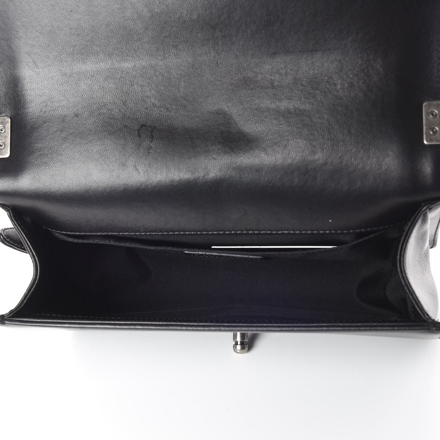 Lambskin Quilted Medium Boy Flap Black