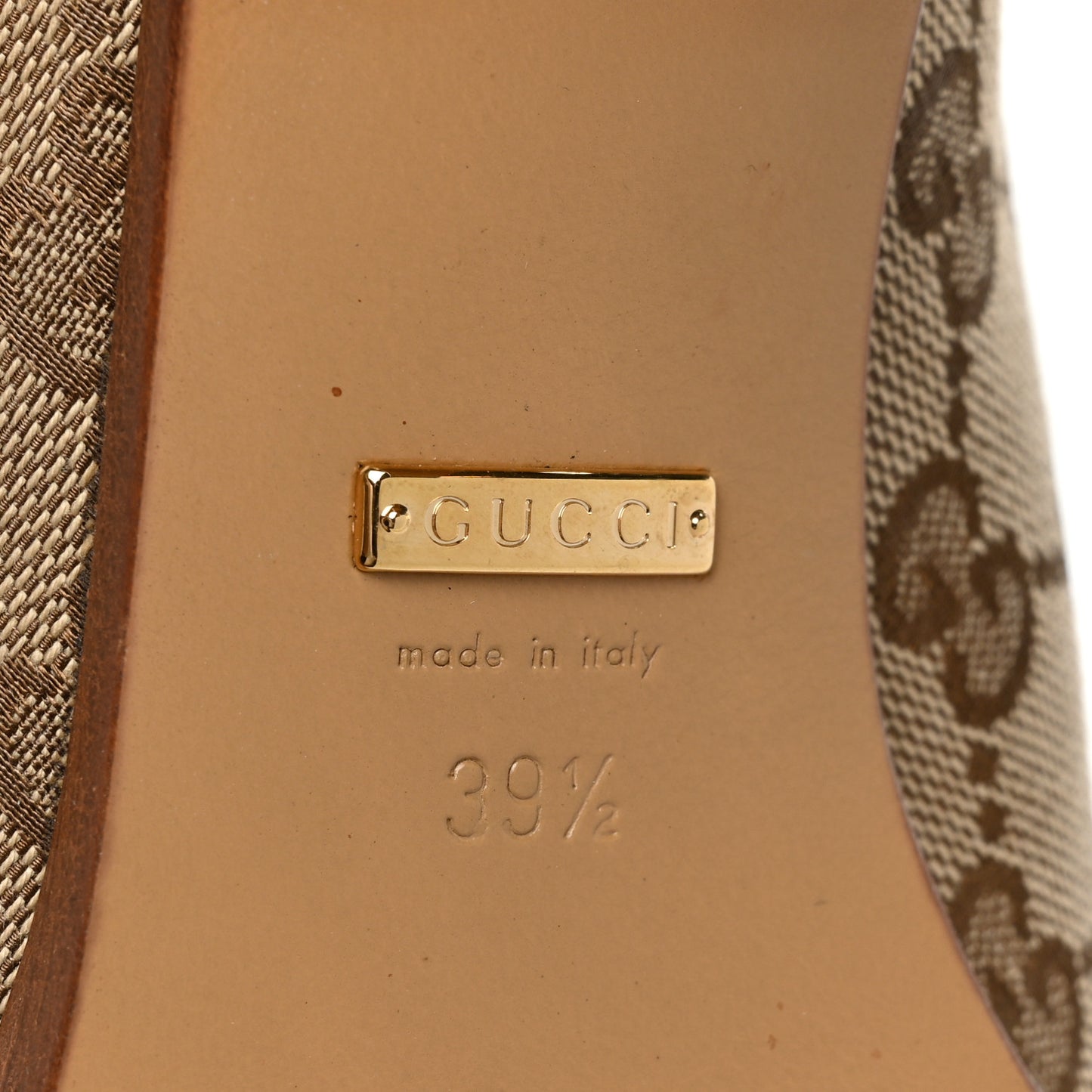 Monogram Over the Knee Boots 39.5 Beige Ebony