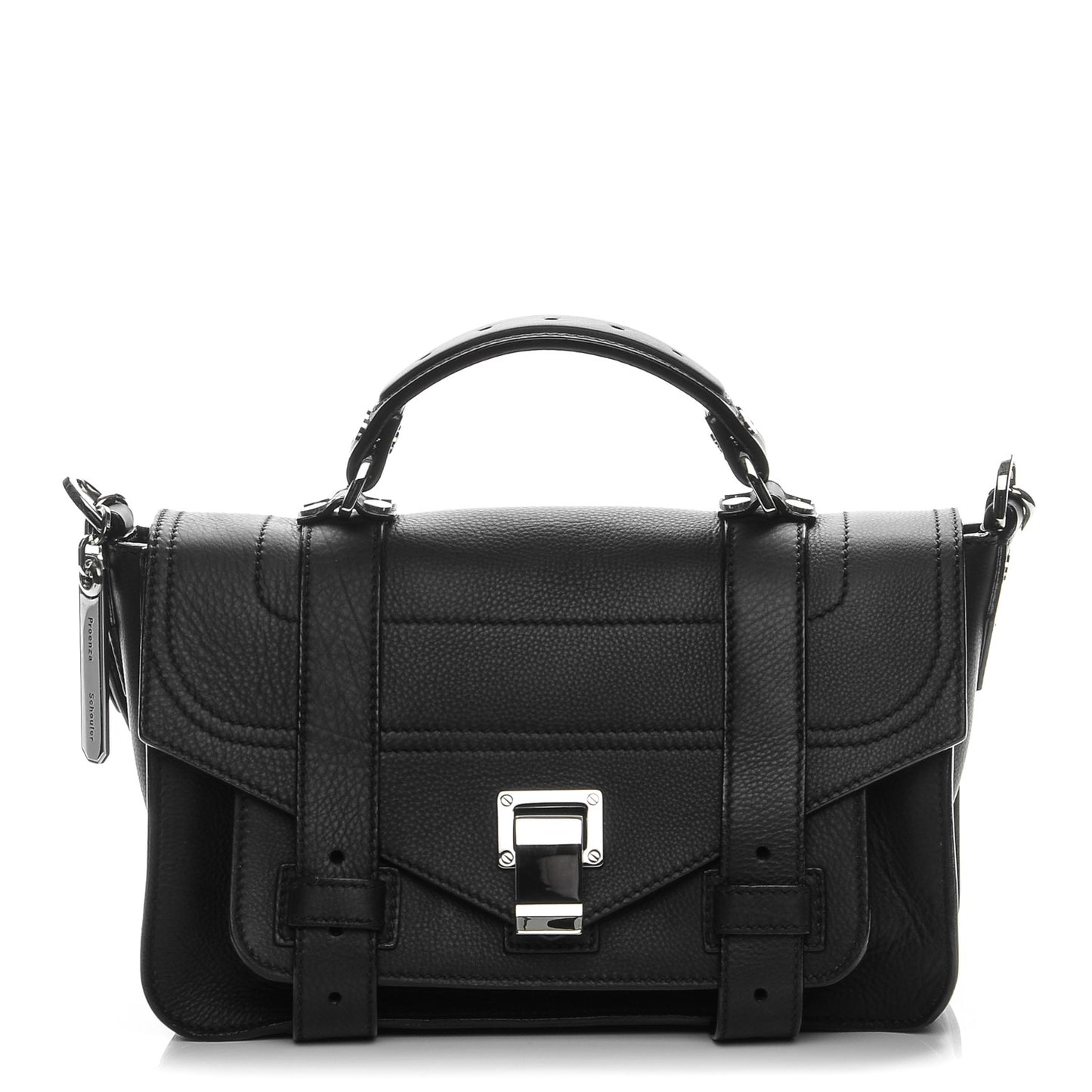 Calfskin Tiny PS1 Satchel Black